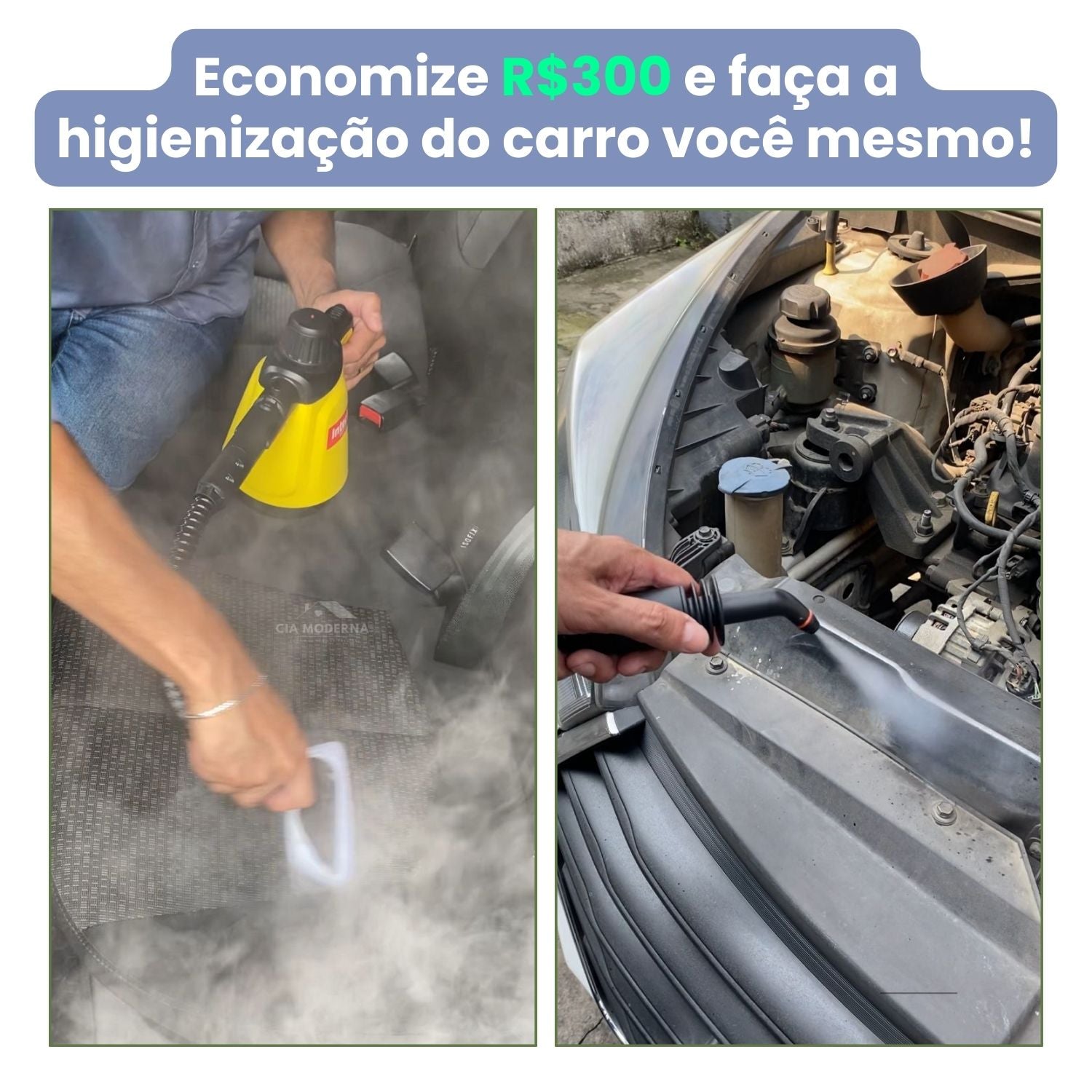 Limpador à Vapor + 9 acessórios + Frete Grátis na sua 1ª compra